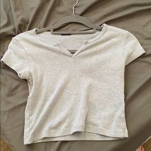 grey brandy crop top